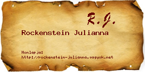 Rockenstein Julianna névjegykártya